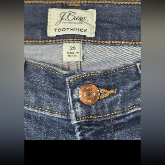 J. Crew Women's Blue Toothpick Jeans - Picture 3 of 10